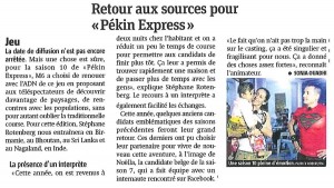 Métro News parle de Pékin Express